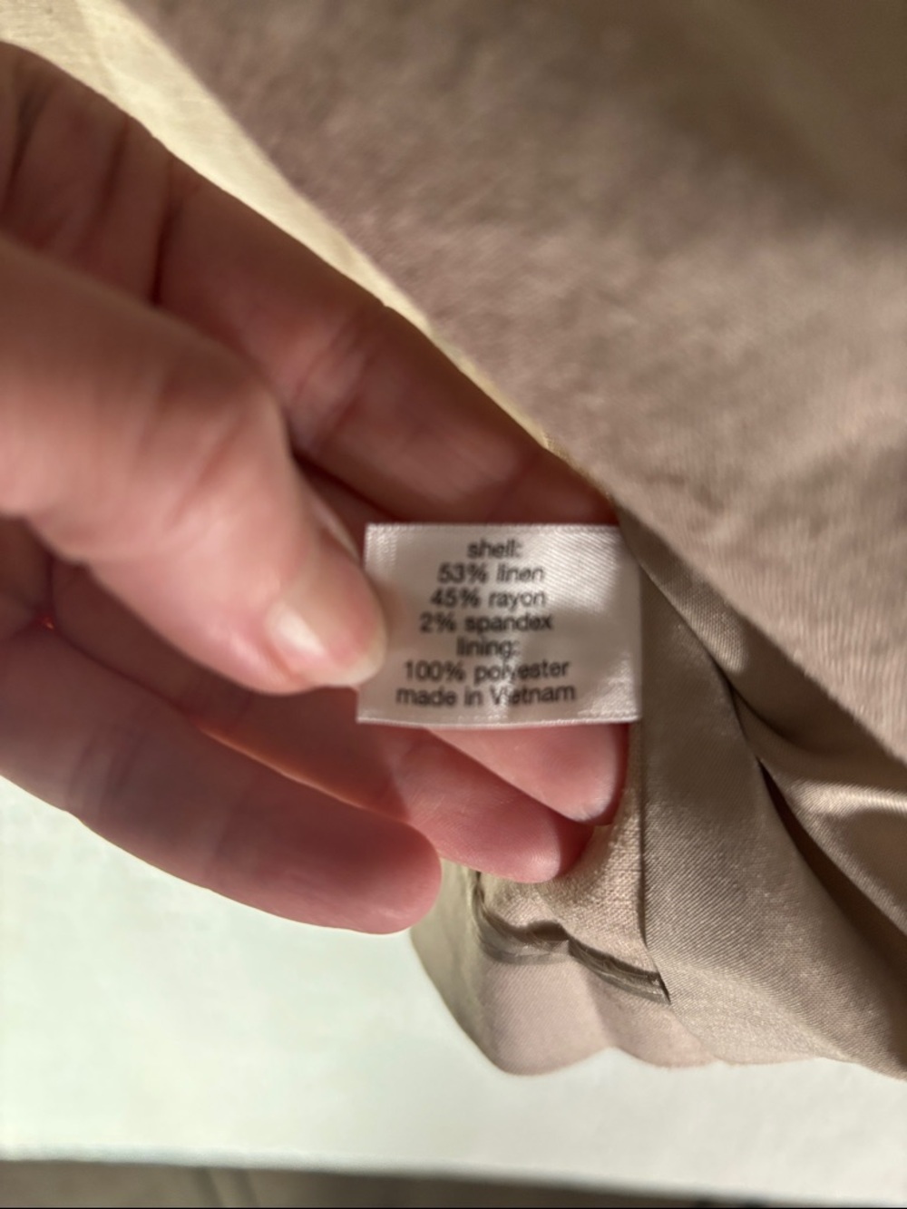 Lane Bryant Blush Taupe Single-Button Notch Lapel Blazer Linen Blend NWT - Picture 4 of 7